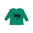 thumbnail image 1 of Inktastic Just an Ohio Girl Born in Ohio Girls Long Sleeve Toddler T-Shirt, 1 of 5