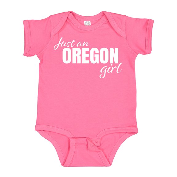 Inktastic Just an Oregon Girl Born and Raised Girls Baby Bodysuit