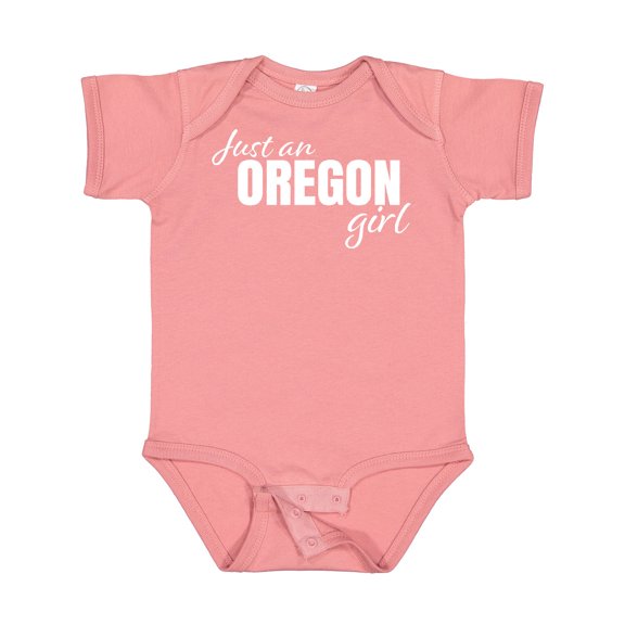 Inktastic Just an Oregon Girl Born and Raised Girls Baby Bodysuit
