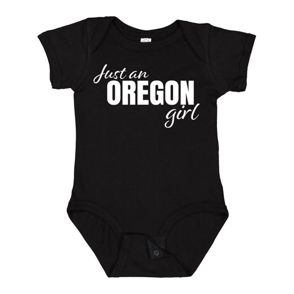 Inktastic Just an Oregon Girl Born and Raised Girls Baby Bodysuit
