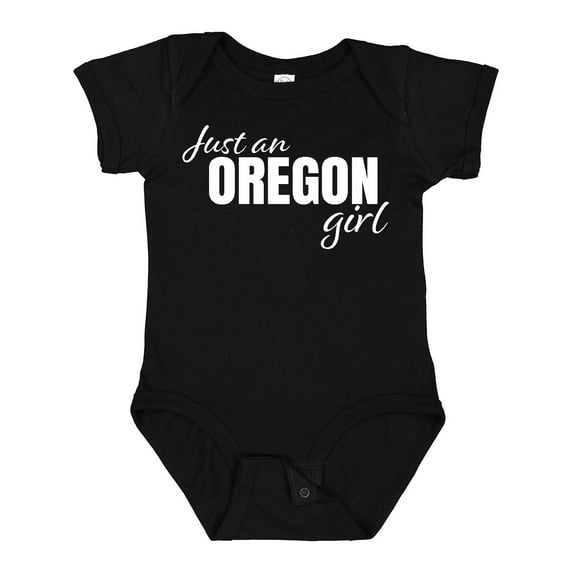 Inktastic Just an Oregon Girl Born and Raised Girls Baby Bodysuit