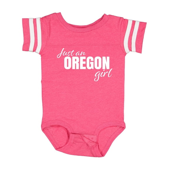 Inktastic Just an Oregon Girl Born and Raised Girls Baby Bodysuit
