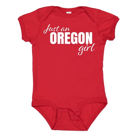 Inktastic Just an Oregon Girl Born and Raised Girls Baby Bodysuit