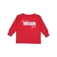 thumbnail image 1 of Inktastic Just an Oregon Girl Born and Raised Girls Long Sleeve Toddler T-Shirt, 1 of 5