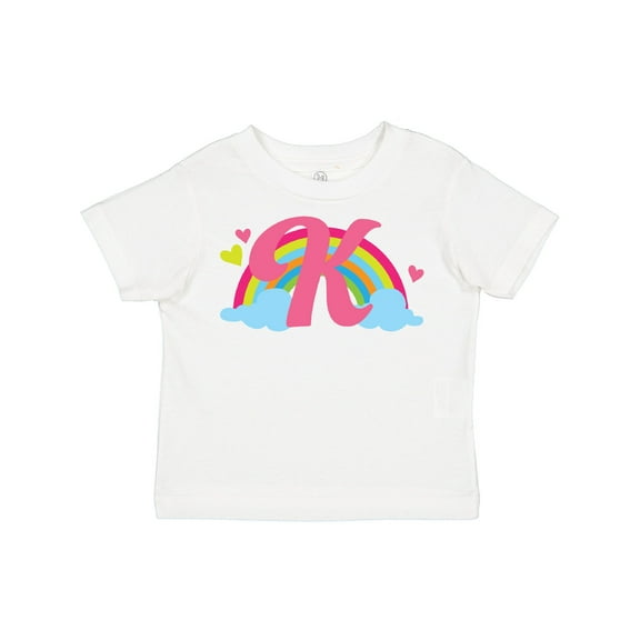 Inktastic K Monogram Rainbow Girls Toddler T-Shirt
