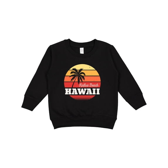 Inktastic Kailua Beach Hawaii Retro Sunset Toddler Sweatshirt
