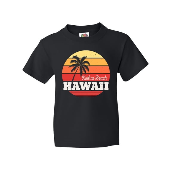 Inktastic Kailua Beach Hawaii Retro Sunset Youth T-Shirt