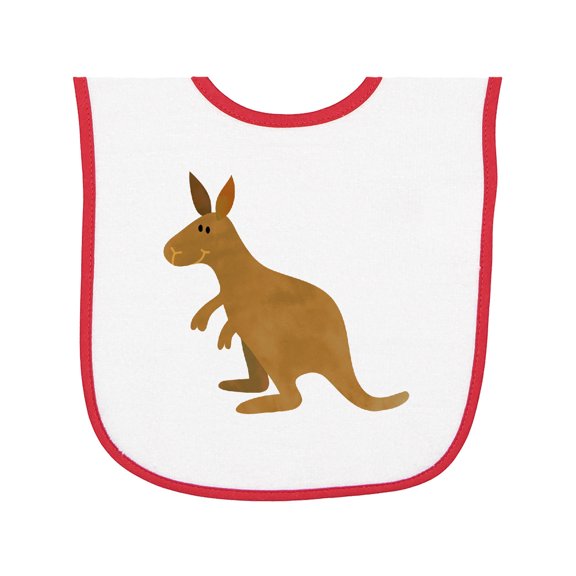 Inktastic Kangaroo Cute Baby Terry Cloth Bib