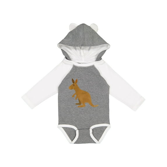 Inktastic Kangaroo Cute Boys or Girls Long Sleeve Baby Bodysuit
