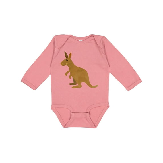 Inktastic Kangaroo Cute Boys or Girls Long Sleeve Baby Bodysuit