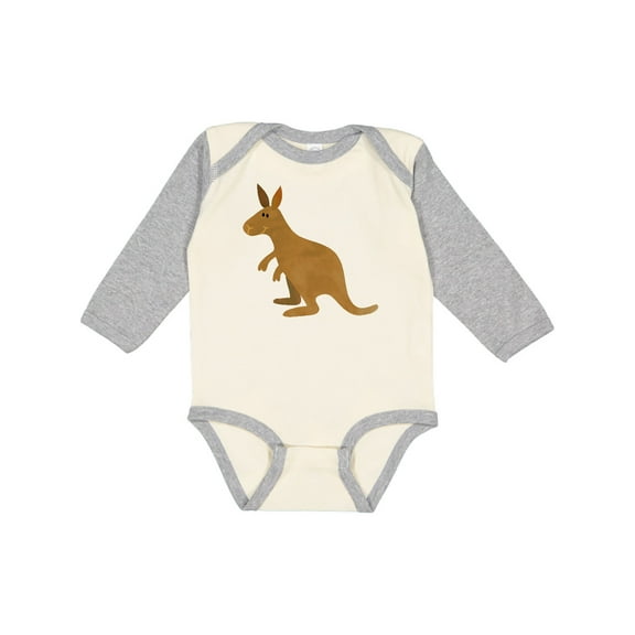 Inktastic Kangaroo Cute Boys or Girls Long Sleeve Baby Bodysuit
