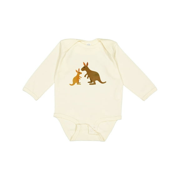 Inktastic Kangaroo Family Boys or Girls Long Sleeve Baby Bodysuit