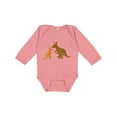 thumbnail image 1 of Inktastic Kangaroo Family Boys or Girls Long Sleeve Baby Bodysuit, 1 of 5