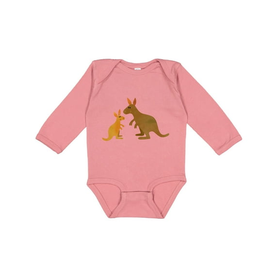 Inktastic Kangaroo Family Boys or Girls Long Sleeve Baby Bodysuit