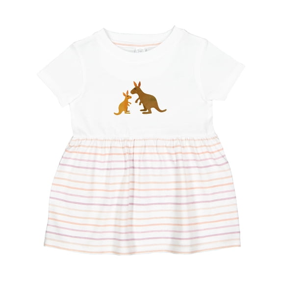 Inktastic Kangaroo Family Girls Baby Dress