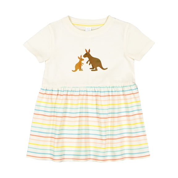Inktastic Kangaroo Family Girls Baby Dress