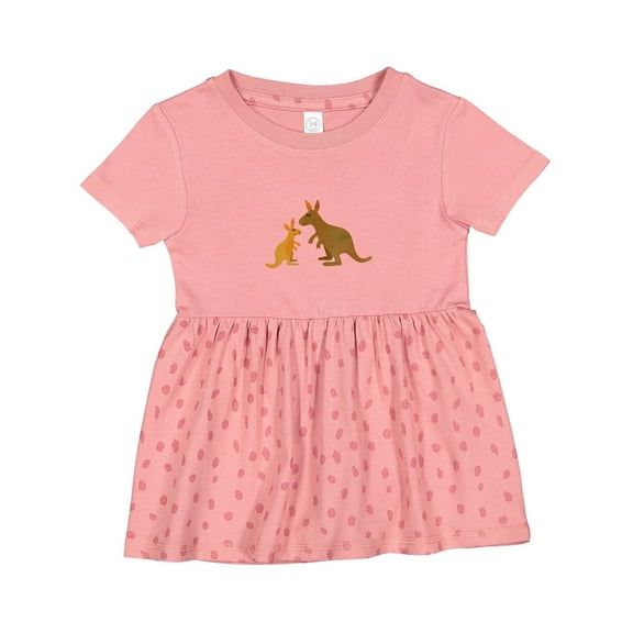 Inktastic Kangaroo Family Girls Baby Dress