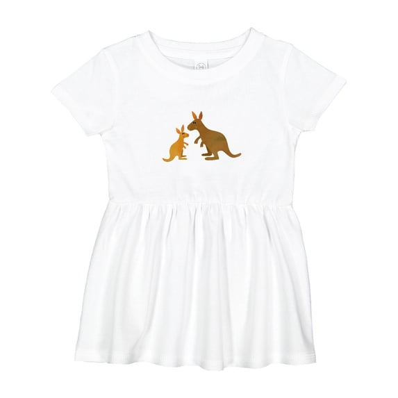 Inktastic Kangaroo Family Girls Baby Dress