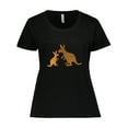 thumbnail image 1 of Inktastic Kangaroo family Women's Plus Size T-Shirt, 1 of 5