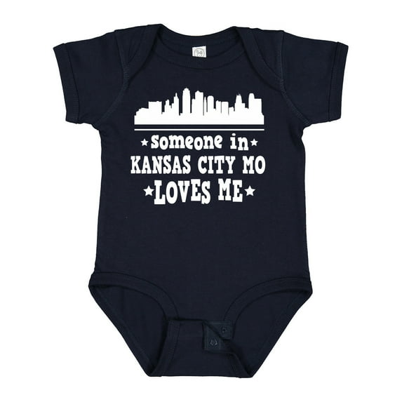 Inktastic Kansas City Missouri Loves Me Skyline Boys or Girls Baby Bodysuit