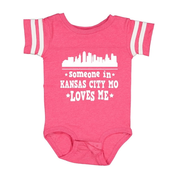 Inktastic Kansas City Missouri Loves Me Skyline Boys or Girls Baby Bodysuit