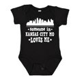 thumbnail image 1 of Inktastic Kansas City Missouri Loves Me Skyline Boys or Girls Baby Bodysuit, 1 of 5