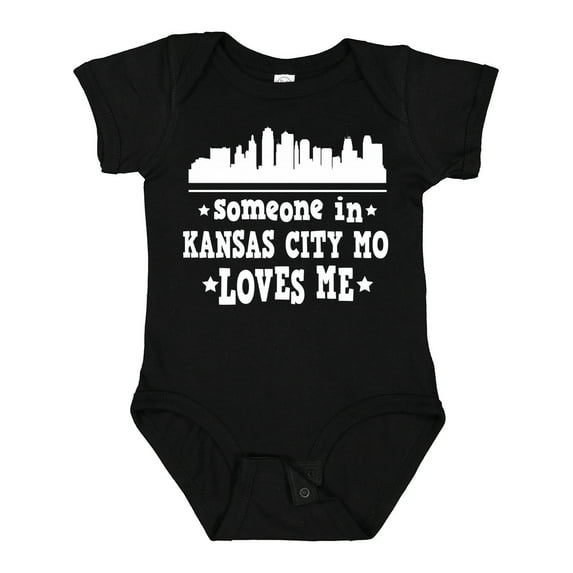 Inktastic Kansas City Missouri Loves Me Skyline Boys or Girls Baby Bodysuit