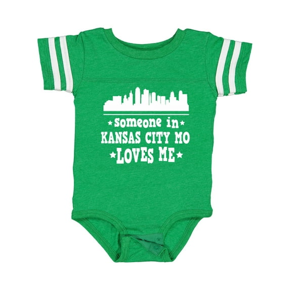 Inktastic Kansas City Missouri Loves Me Skyline Boys or Girls Baby Bodysuit
