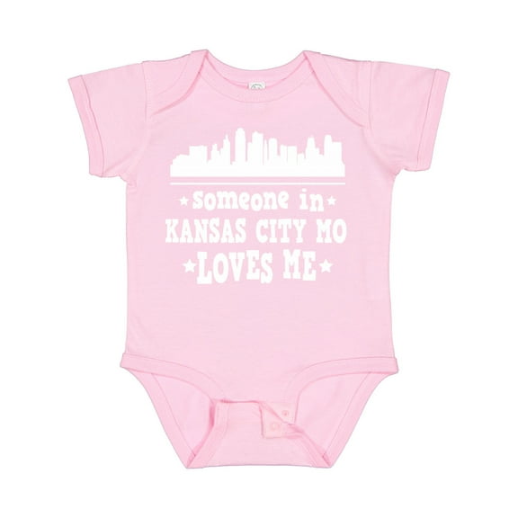 Inktastic Kansas City Missouri Loves Me Skyline Boys or Girls Baby Bodysuit