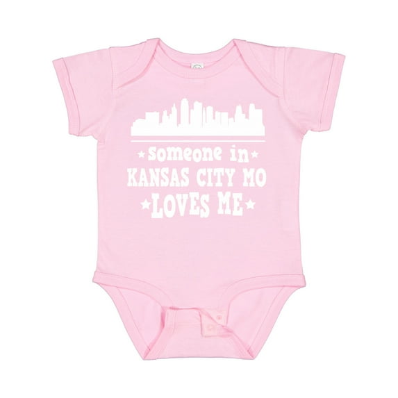Inktastic Kansas City Missouri Loves Me Skyline Boys or Girls Baby Bodysuit