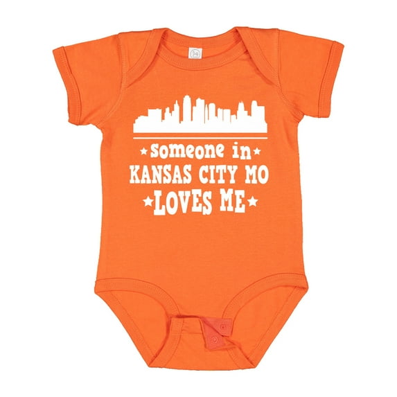 Inktastic Kansas City Missouri Loves Me Skyline Boys or Girls Baby Bodysuit
