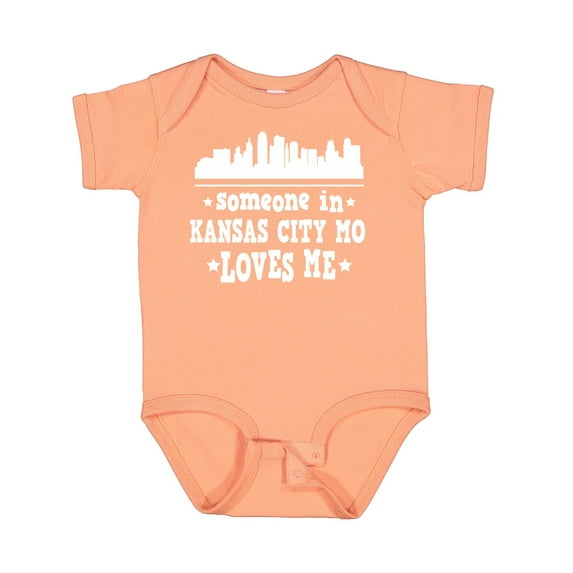 Inktastic Kansas City Missouri Loves Me Skyline Boys or Girls Baby Bodysuit