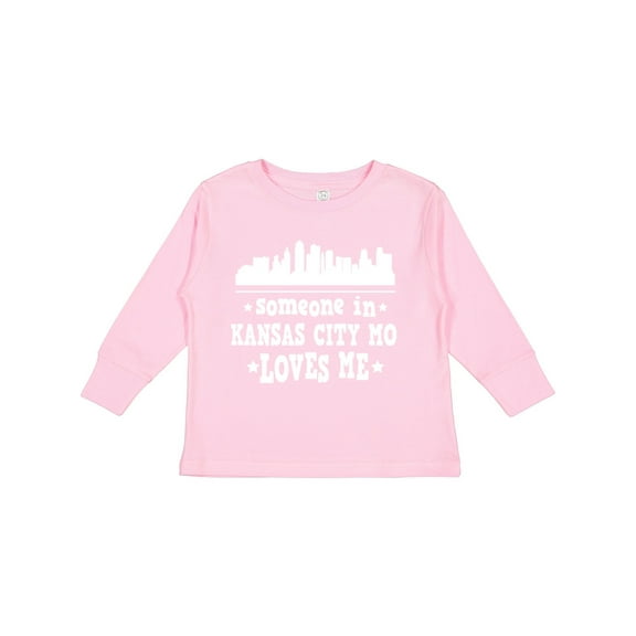 Inktastic Kansas City Missouri Loves Me Skyline Boys or Girls Long Sleeve Toddler T-Shirt