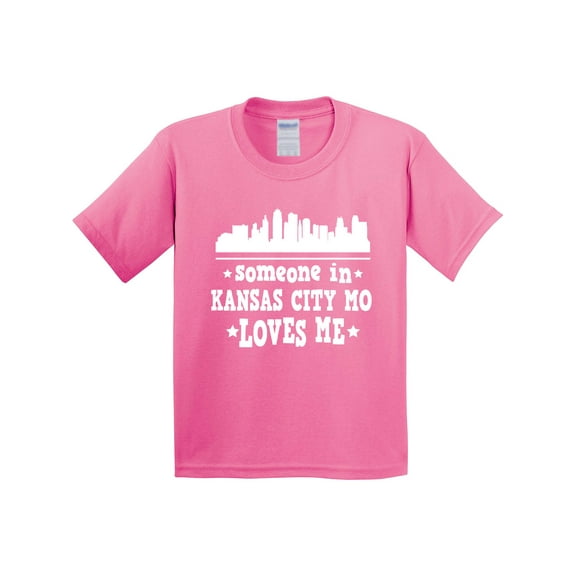 Inktastic Kansas City Missouri Loves Me Skyline Youth T-Shirt