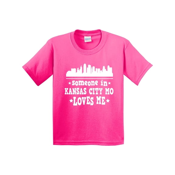 Inktastic Kansas City Missouri Loves Me Skyline Youth T-Shirt
