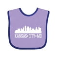 thumbnail image 1 of Inktastic Kansas City Missouri Skyline MO Cities Boys or Girls Baby Bib, 1 of 4