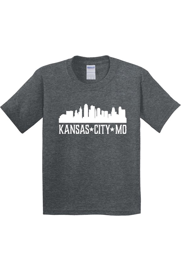Kansas City Missouri Skyline Mo Cities Youth T-Shirt