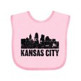 thumbnail image 1 of Inktastic Kansas City Skyline Grunge Boys or Girls Baby Bib, 1 of 4
