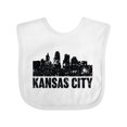 thumbnail image 1 of Inktastic Kansas City Skyline Grunge Boys or Girls Baby Bib, 1 of 4