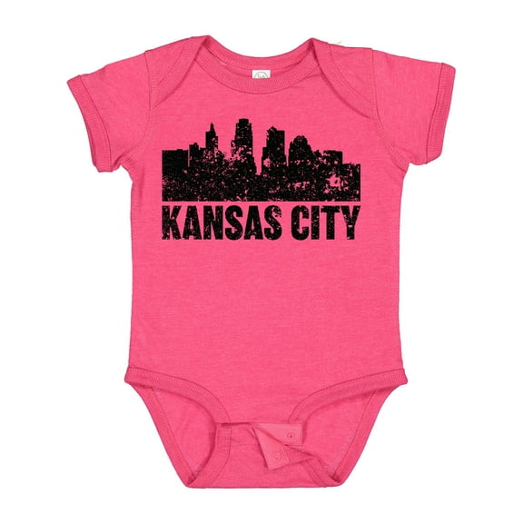 Inktastic Kansas City Skyline Grunge Boys or Girls Baby Bodysuit