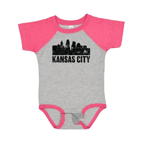 Inktastic Kansas City Skyline Grunge Boys or Girls Baby Bodysuit