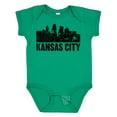 thumbnail image 1 of Inktastic Kansas City Skyline Grunge Boys or Girls Baby Bodysuit, 1 of 5