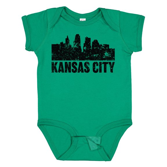 Inktastic Kansas City Skyline Grunge Boys or Girls Baby Bodysuit