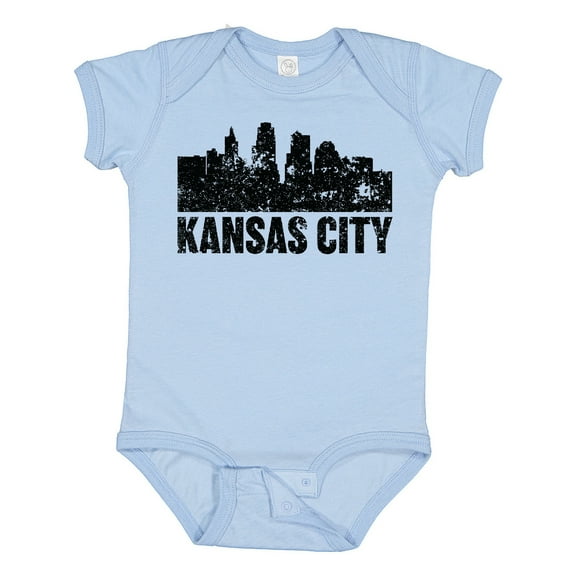 Inktastic Kansas City Skyline Grunge Boys or Girls Baby Bodysuit