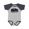 thumbnail image 1 of Inktastic Kansas City Skyline Grunge Boys or Girls Baby Bodysuit, 1 of 5