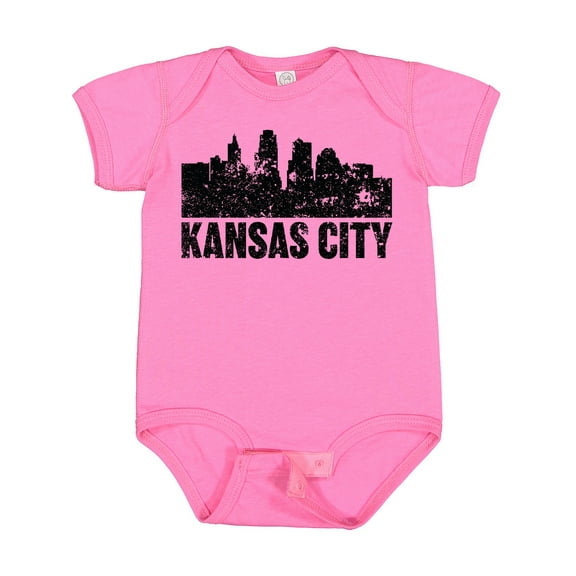 Inktastic Kansas City Skyline Grunge Boys or Girls Baby Bodysuit