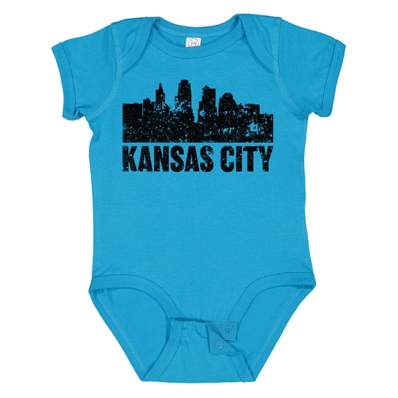 Inktastic Kansas City Skyline Grunge Boys or Girls Baby Bodysuit