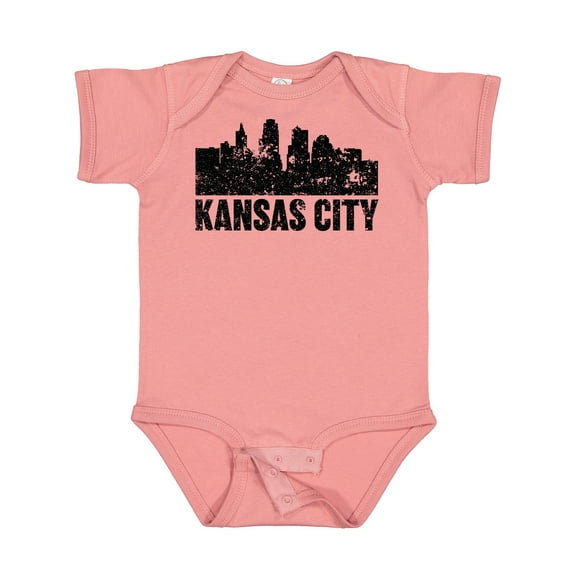 Inktastic Kansas City Skyline Grunge Boys or Girls Baby Bodysuit