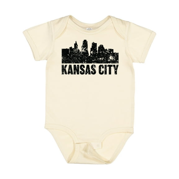 Inktastic Kansas City Skyline Grunge Boys or Girls Baby Bodysuit