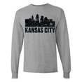 thumbnail image 1 of Inktastic Kansas City Skyline Grunge Long Sleeve T-Shirt, 1 of 5